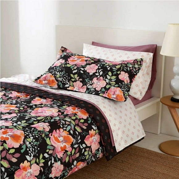 (Ew)Berkshire Life Twin XL 8-piece Comforter Set, Piper Floral - Picture 1 of 3